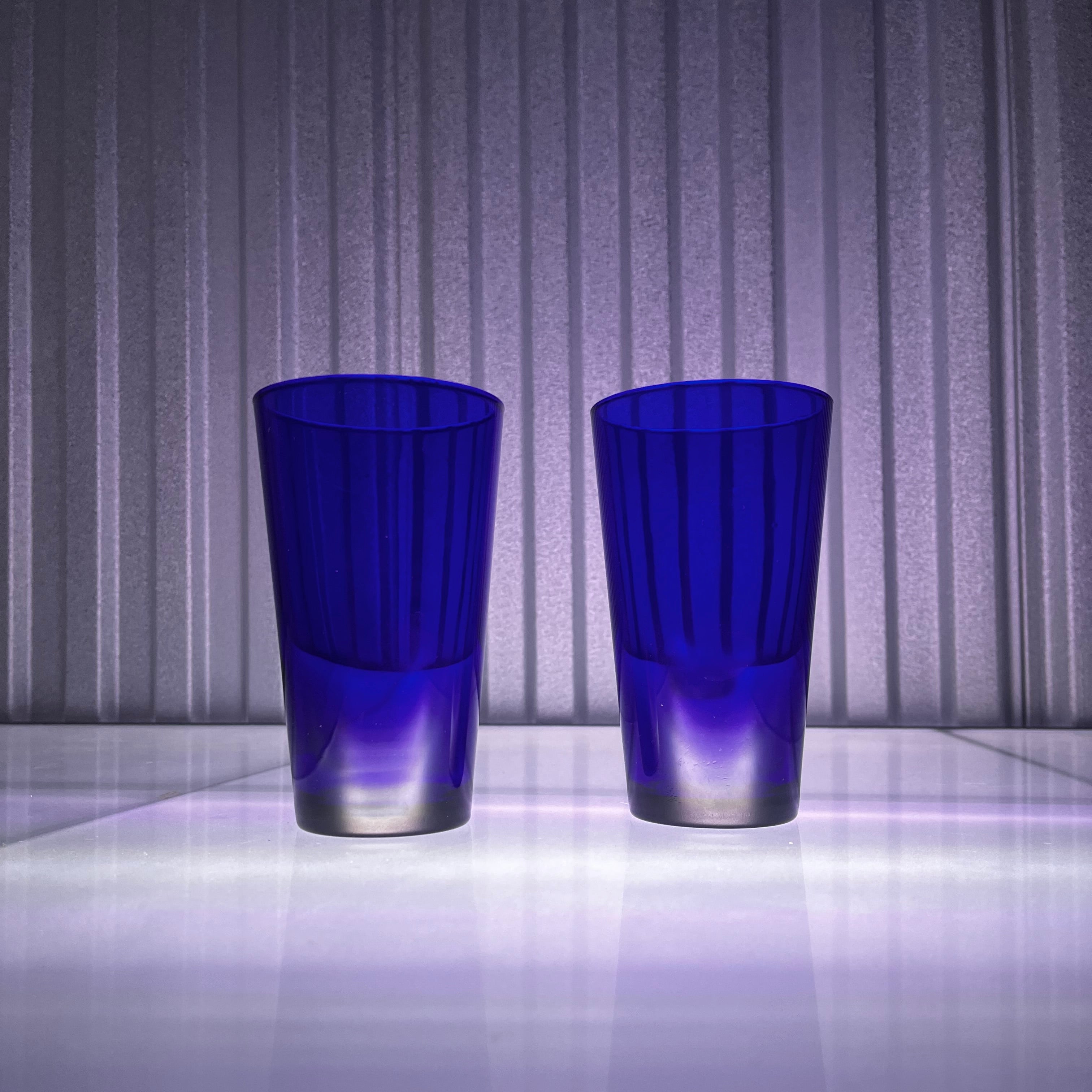 Cobalt Glass Set (2)